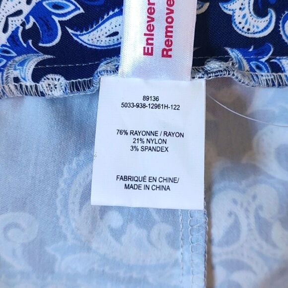 New With Tags Laura Plus Size 16 Rayon Blend Paisley Print Capris - Picture 12 of 14